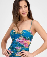Guess Women's Callie Floral-Print Ruched Bodycon Dress