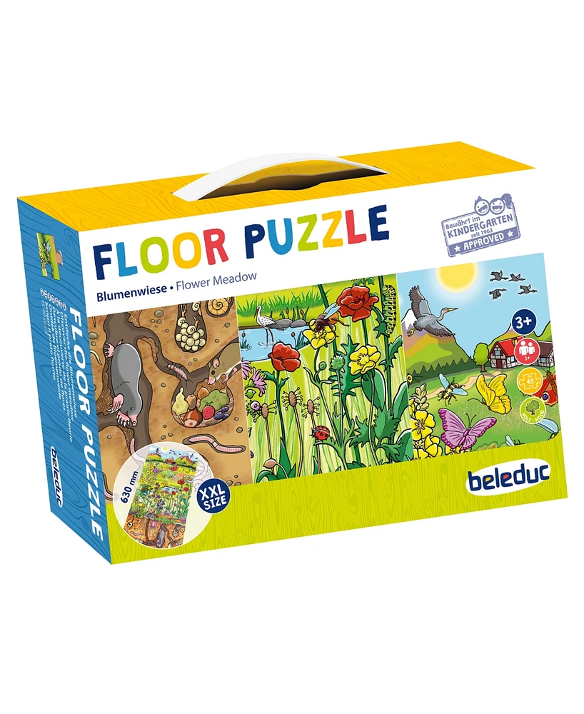 Beleduc Discover The Flower Meadow Floor Puzzle