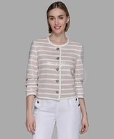 Karl Lagerfeld Paris Women's Sequinned Striped Jacket