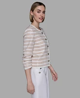 Karl Lagerfeld Paris Women's Sequinned Striped Jacket