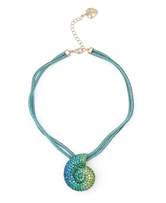 Betsey Johnson Mermaid Jewels Shell Pendant Rope Necklace
