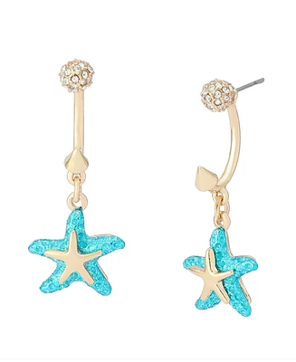 Betsey Johnson Mermaid Jewels Starfish Barbell Jacket Earring