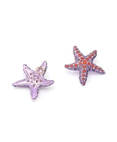 Betsey Johnson Mermaid Jewels Starfish Button Earrings