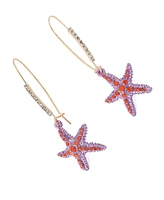 Betsey Johnson Mermaid Jewels Starfish Dangle Earrings