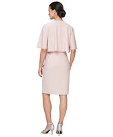 Sl Fashions Women's Shimmer Shrug & Embellished Dress