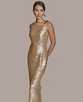Donna Karan New York Women's Sequin Sleeveless Gown