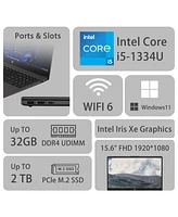 Hp Essential 255 15.6" Daily Traditional Laptop Intel Core i5 1334U 16GB Ram Intel Iris Xe Graphics 256GB Ssd Storage Windows 11 Home Fhd 60Hz