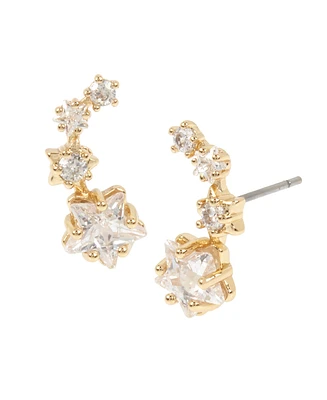 Betsey Johnson Cubic Zirconia Shooting Star Crawlers Earrings