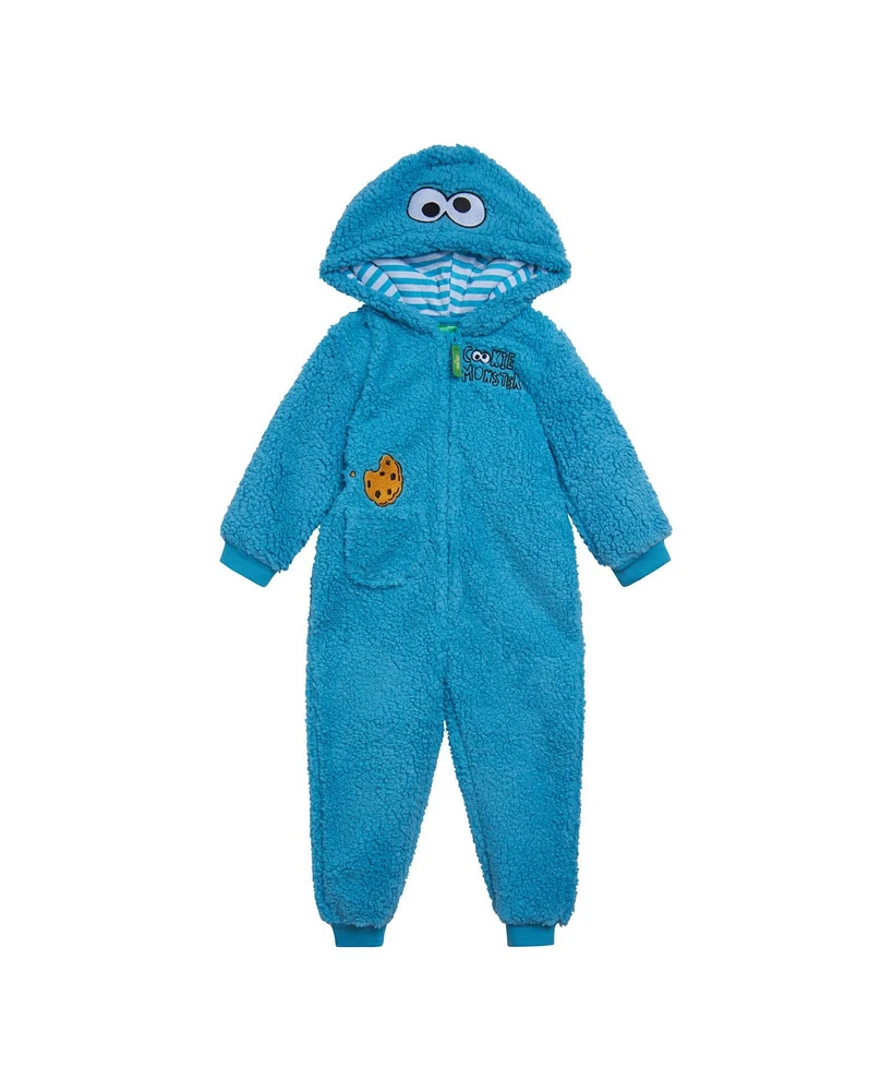 Sesame Street Baby Boys Cozy Sherpa Zip Up Cosplay Costume Coverall