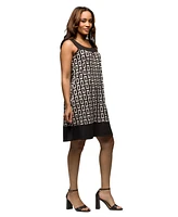 24seven Comfort Apparel Women's Scoop Neck Sleeveless Knee Length Dress