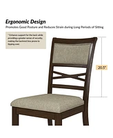 Felix Transitional Solid Wood Dining Chair(Set of 2)
