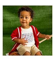 Sweet Wink Toddler Boys Home Run Patch Short Sleeve T-Shirt