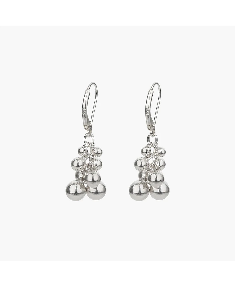 Sterling Silver Isabelle Cluster Pendant Earrings