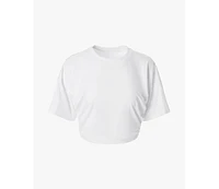 WeWoreWhat Women's Ruched Cropped Tee