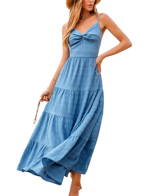Cupshe Women's Misty Air Blue Maxi Beach Dress