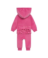 Barbie Baby Girls Velour Matching Family Zip Up Hoodie & Pants Outfit Set Adult