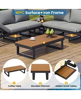 Mondawe Outdoor Sectional Sofa Set Patio Conversation with Adjustable Reclining Seats