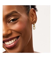 Ana Luisa - Gold Drop Earrings - Ash Double Mini