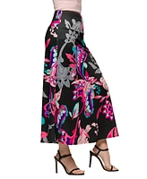 24seven Comfort Apparel Women's Paisley Elastic Waist A Line Maxi Skirt