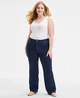 Jones New York Plus Lexington High-Rise Slim Bootcut Jeans