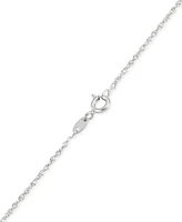 Mother of Pearl & Marcasite Square 18" Pendant Necklace in Sterling Silver