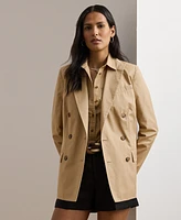 Lauren Ralph Women's Double-Breasted Cotton Twill Blazer