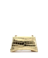 Pre-Owned Balenciaga Xs Crush Chain Flap Bag Embossed Leather