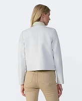 Furniq Uk Women's Cropped Leather Jacket, Created for Macy's