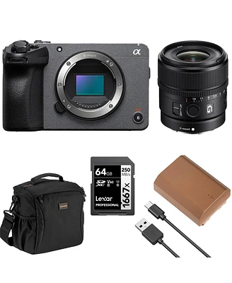 Sony FX30 Super 35 Cinema Line Camera with E 15mm f/1.4 G Lens