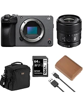 Sony FX30 Super 35 Cinema Line Camera with E 15mm f/1.4 G Lens