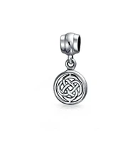 Bling Jewelry Set of 2 Romantic Celtic Love Knot Infinity Dangle Charm Bead Sterling Silver