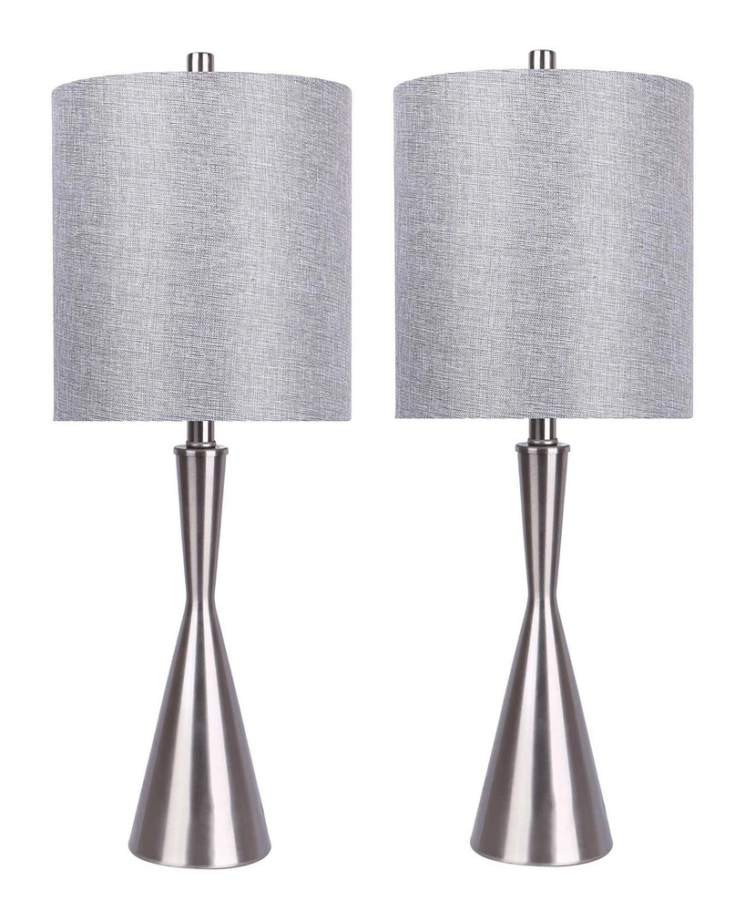 Lumisource 23" Metal Gemma Contemporary Table Lamp, Set of 2