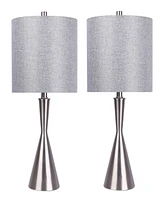 Lumisource 23" Metal Gemma Contemporary Table Lamp, Set of 2