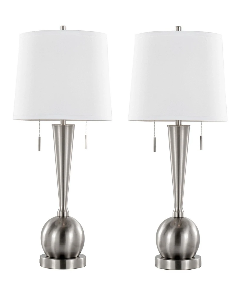 Lumisource 30.25" Metal Jules Contemporary Table Lamp, Set of 2