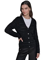 Karl Lagerfeld Paris Women's Scalloped-Trim Cardigan