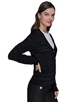 Karl Lagerfeld Paris Women's Scalloped-Trim Cardigan