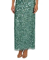 Adrainna Papell Women's Embellished Short-Sleeve Gown