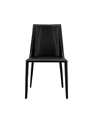 Faux Leather Dining Chair with Armless Design for Kitchen or Room