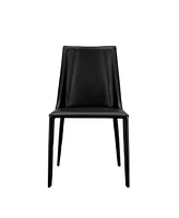 Faux Leather Dining Chair with Armless Design for Kitchen or Room