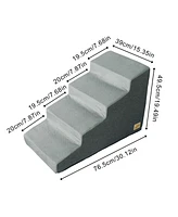 Bingopaw 4-Step Non-Slip Sponge Dog Stairs for Small Dogs