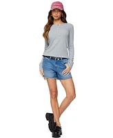 Edikted Women's Helaine Waffle Henley T Shirt