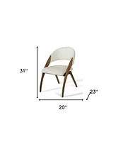 Set of Two Upholstered Faux Leather Dining Side Chairs