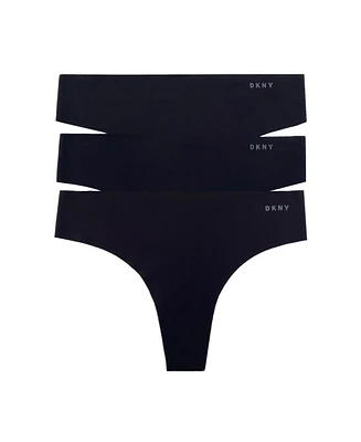Dkny Women's Litewear Cut Anywear Thong Underwear 3 Pack