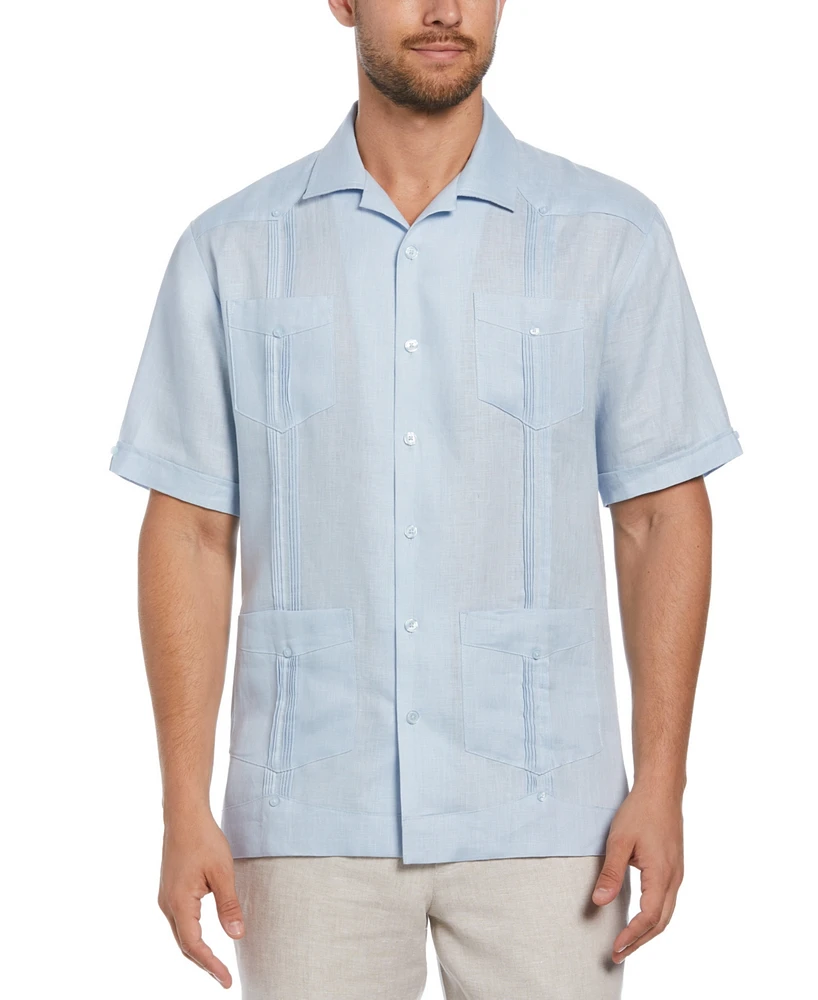 Cubavera Men's 100% Linen Short Sleeve 4 Pocket Guayabera Shirt