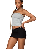 Edikted Women's Built Bra Grommet Tube Top