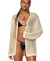 Edikted Women's Darcee Oversized Crochet Cardigan