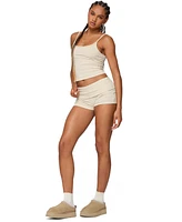 Edikted Women's Kodi Striped Fold Over Shorts