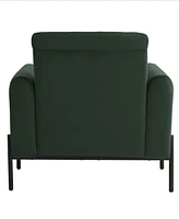 Lifestyle Solutions 35.3" Velvet Kyoto Accent Chair