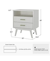 Jesus Nightstand with 2 Usb Ports