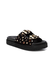 Carmela Leather Women's Fashion Footbed Sandals By Xti